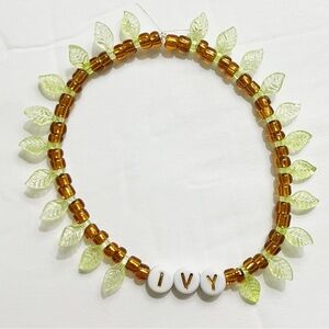 Taylor Swift Eras Tour Friendship Bracelet Ivy Evermore w/ Leaf Beads